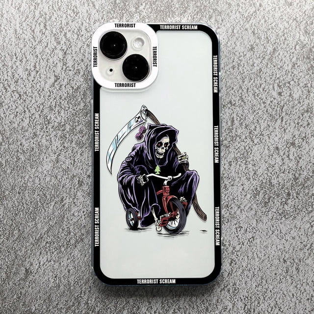 Funda de teléfono de Arte de grito de terror de Ghostface, carcasa a prueba de golpes para iPhone 14, 13, 12, 11 Pro Max, Mini, 7, 8 Plus, SE, X, XS, MAX, XR Fivean unisex