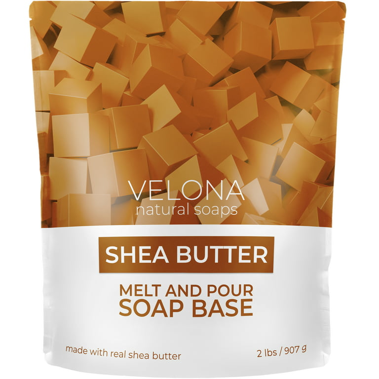 2 LB - Shea Butter Soap Base by Velona, Pre-Cut Cubes