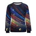thumbnail image 7 of Galaxy Star Outer Space Womens Oversized Sweatshirts Hoodies Crewneck Casual Tops Comfy FallWinter Clothes 2024, 7 of 7