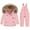 Pink, variant on Honeeladyy Boys Girls 2-Piece Snowsuit,Thicken Solid Color Chirtmas Outdoor Waterproof Warm Ski Jackets and Pants #Fe-Halloween Gifts