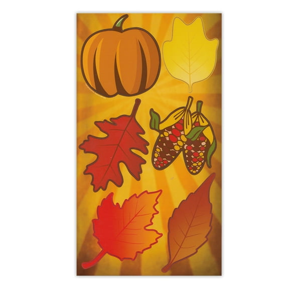 Magnet Variety Pack (6 Magnets) - Autumn Harvest (Fall, Pumpkin, Leaves) - Refrigerators, Cars, Mailboxes, Decoration - 2.25" to 3.25" Wide (Each Magnet)