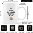 thumbnail image 6 of Inspirational Coffee Mugs,You Make The World A Better Place Coffee Mug,Birthday Christmas Gifts For Her Mom Sisters Coworker Boss,Rainbow Coffee Mug 11oz, 6 of 6