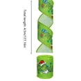 thumbnail image 3 of Less Than 5 Event & Party Christmas Wired Edge Ribbon 2.5 Inch 5Yard Christmas Craft Ribbon Funny Cartoon Character Gift Wrapping Ribbon Decorative Ribbon for Xmas Tree Wreath Bows DIY Craft, 3 of 5