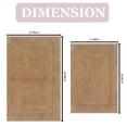 thumbnail image 2 of Home Weavers Classy Bathmat Collection 100% Cotton Bathroom Rug Set Machine Washable Bathroom Rug-17"x24", Bath Rug- 21"x34", 2 Piece Bath Rug set, Linen, 2 of 4