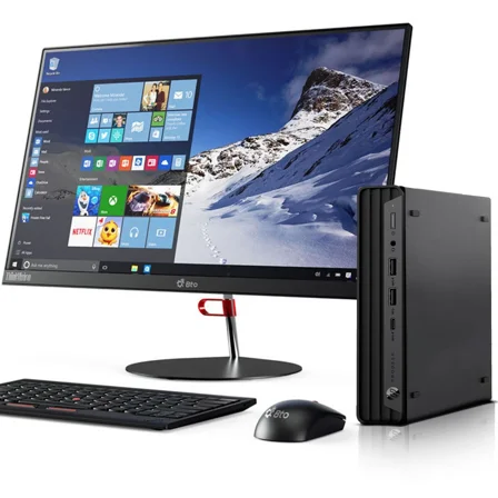 Restored HP EliteDesk 800 G6 Tiny Desktop Mini PC — Intel Core i5-10500T — 16GB DDR4 Ram — 512GB NVMe SSD — New 24" Screen — Wireless Keyboard & Mouse — Built-in Wi-Fi — Windows 11 Pro (Refurbished)