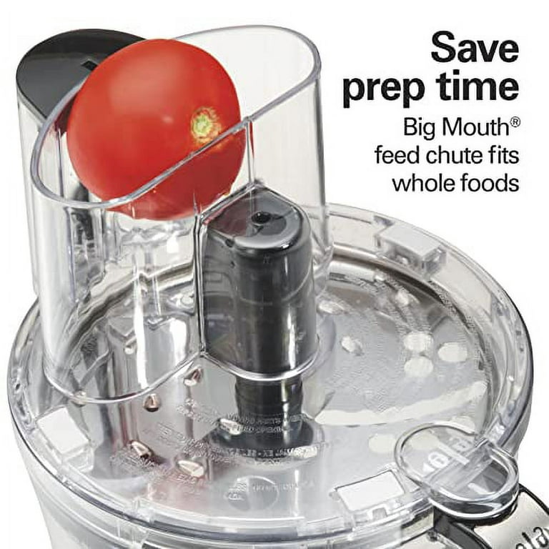 Hamilton Beach Big Mouth Duo Plus 12 Cup Food Processor & Vegetable Chopper with Additional Mini 4 Cup Bowl Black (70580)