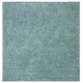 thumbnail image 2 of SAFAVIEH August Carlene Solid Plush Shag Area Rug, Aqua, 5'3" x 5'3" Square - Modern Design, Aqua, Non-Shedding & Easy Cleaning, Ultra Plush Thick Pile, Ideal for Living Room, Bedroom, 2 of 10