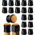 thumbnail image 1 of Protectores de sol en silicona para pies de chaise: Lote de 16 protecciones de pies de chaise en caucho para sol en madera dura para evitar los rayos y el ruido – Coussinets en feutre rubis, 1 of 5