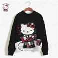thumbnail image 2 of Sudadera con capucha de dibujos animados divertidos de HELLO KITTY para mujer, sudadera con capucha de HELLO KITTY de El viaje de Chihiro, sudadera con capucha gráfica de los años 90 para mujer, 2 of 5