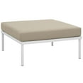 thumbnail image 6 of Modway Harmony 3 Piece Outdoor Patio Aluminum Sectional Sofa Set in White Beige, 6 of 6
