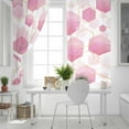 thumbnail image 5 of Fsddascl Pink Geometric Blackout Curtains for Bedroom/Living Room, Thermal Insulated Kitchen Curtains, Gold White Hexagon Modern Gradient Grommet Darkening Window Treatment Drapes 52"x72"x2, 5 of 8