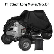 Lovote Riding Lawn Mower Tractor Cover Fits Decks up to 55" Patio Waterproof Protector Black