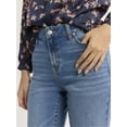 thumbnail image 4 of Time and Tru Women's Cropped Flare Jeans with Raw Hem, 26” Inseam, Sizes 2-20, 4 of 5