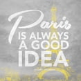 thumbnail image 2 of Grey, Jace 15x15 White Modern Wood Framed Museum Art Print Titled - Paris yellow, 2 of 4