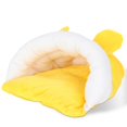 thumbnail image 3 of Cama nido para dormir de algodón grueso para mascotas pequeñas, bonita, para hámster, petauro del azúcar, ardilla, color amarillo, 3 of 14