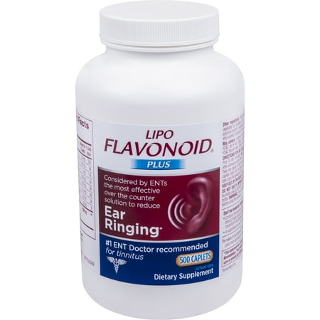 Lipo-Flavonoid Plus Ear Health Supplement Most Effective Over the Counter Solution to Reduce Ear Ringing #1 Ear, Nose and Throat Doctor Recommended for Tinnitus, 500 (Best Over The Counter Testosterone Gel)
