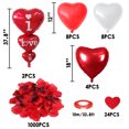 thumbnail image 3 of Decoraciones con globos para el día de San Valentín Globos XXL con letras LOVE Velas en forma de corazón Pétalos de rosa Globos de confeti en forma de corazón rojo y blanco para San Valentín, 3 of 5