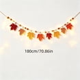 thumbnail image 3 of Hand-Crocheted Halloween Pumpkin Garland with Maple Leaves, Acrylic Yarn Decor for Home and Thanksgiving Party Multicolor, 3 of 6