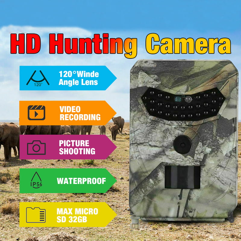 Trail Camera 1080P Hunting Outdoor Wildlife 12MP Scouting Cam Night Vision 2021