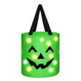 thumbnail image 2 of Halloween Light Up Pumpkin Candy Basket - LED Glowing Candy Bucket with Handle, Reusable Orange Halloween Trick or Treat Bucket for Boys and Girls, 2 of 5