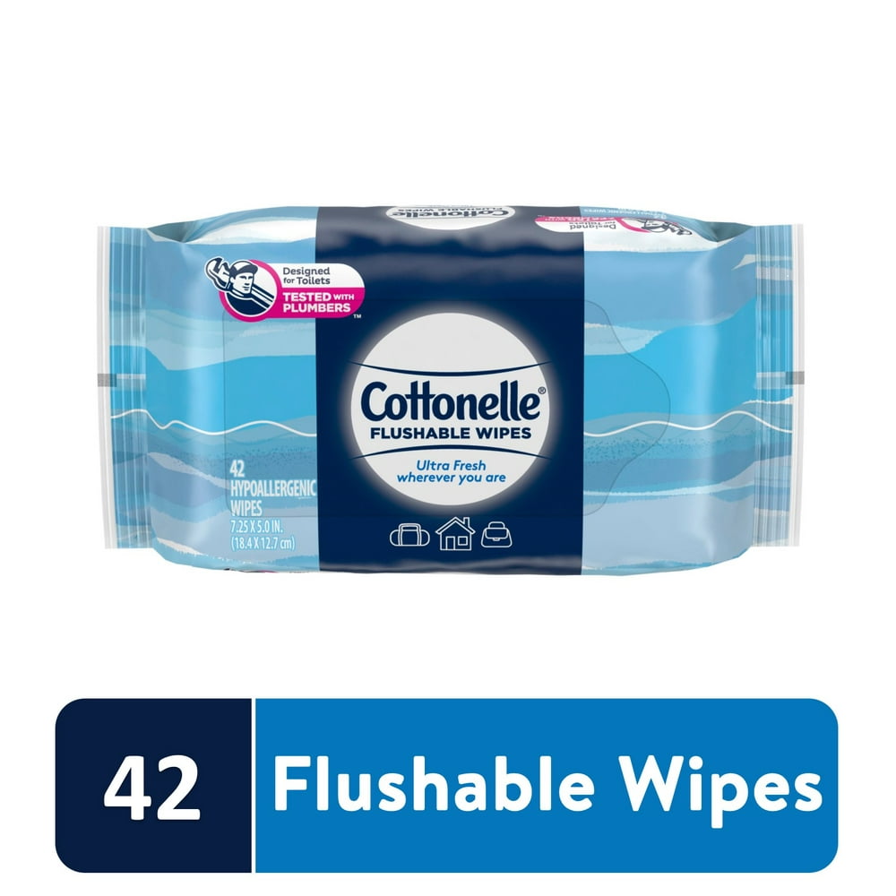 Cottonelle Ultra Fresh Flushable Wet Wipes, 1 Resealable Pack, 42 Total ...