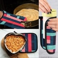 thumbnail image 5 of Yayeee Oven Mitts and Pot Holder Set of 2 Heat Resistant Kitchen Gloves Baking Hot Pad, Navy Blue Stripes, 5 of 5