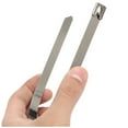 thumbnail image 3 of 10 pcs 0.39" x 15.75" Stainless Steel Metal Cable Zip Tie Wrap Exhaust Straps, 3 of 4