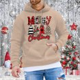 thumbnail image 2 of CONZONE Christmas Men's Hoodies Xmas Letter Hoodie for Men Graphic Long Sleeve Pullover Hooded Sweatshirt Soft Fall Winter Sweatshirts With Pocket, 2 of 4