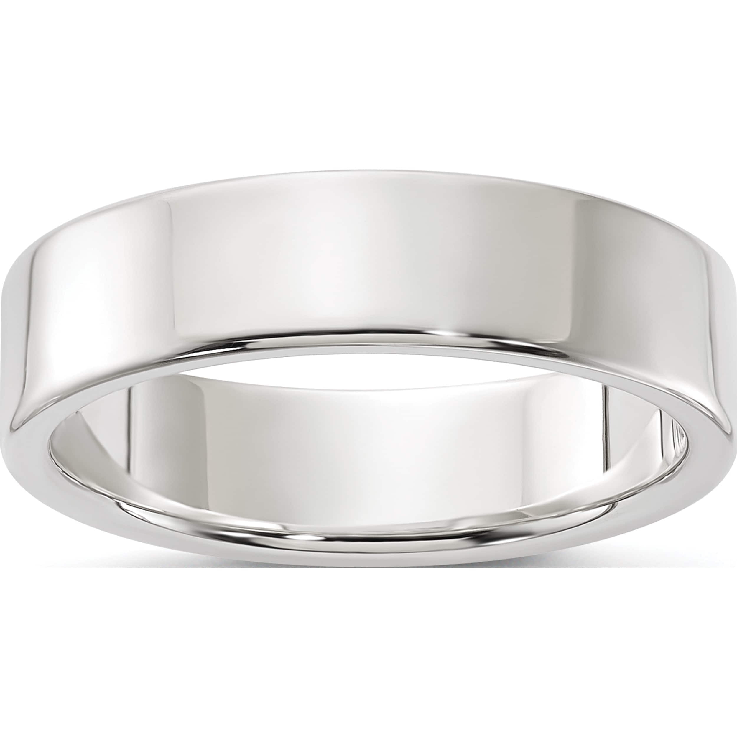 Size 10.5 Sterling Silver Flat Band