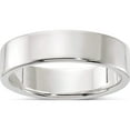 thumbnail image 1 of Sterling Silver Rhodium-Plated 5mm Flat Band (Size 11) Made In United States qwfb050rh-11, 1 of 5