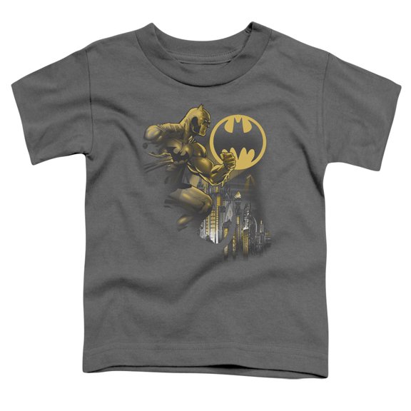 Batman Bat Signal S/S Toddler T-Shirt Charcoal