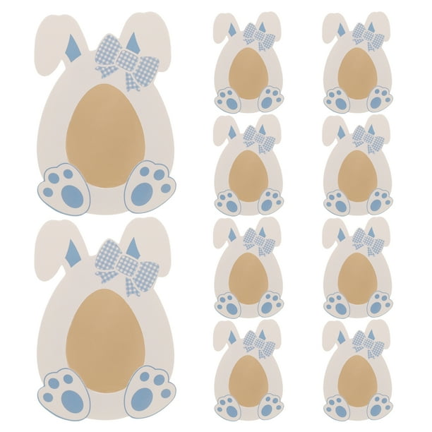 KAKOWELY 10 cajas de dulces de Pascua con adorables conejitos, cajas de papel para guardar galletas.