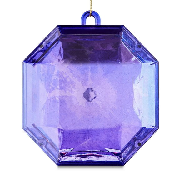 Mardi Gras Hexagon Purple Jewel Ornament, 4.1 in. Tree NOLA, New Orleans Christmas Holiday Bourbon st French Quarter 504  garland wreath decoration