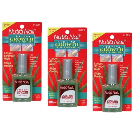 Nutra Nail 5 To 7 Day Growth, Aloe Formula 0.45 oz, 3 pack