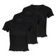 thumbnail image 1 of ONLY Camiseta de mujer Paquete de 3 - ONLEMMA SHORT TOP, cuello redondo, cropped, acanalada, lisa Negro M (Medium), 1 of 7