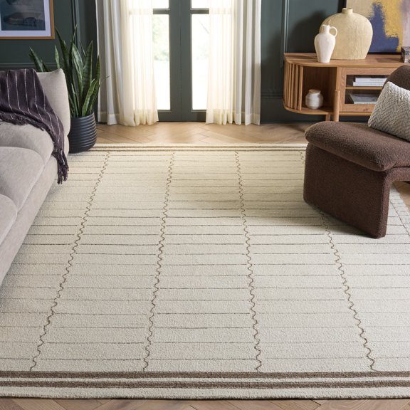 SAFAVIEH Metro Anrai Geometric Area Rug, Ivory/Brown, 8' x 10'