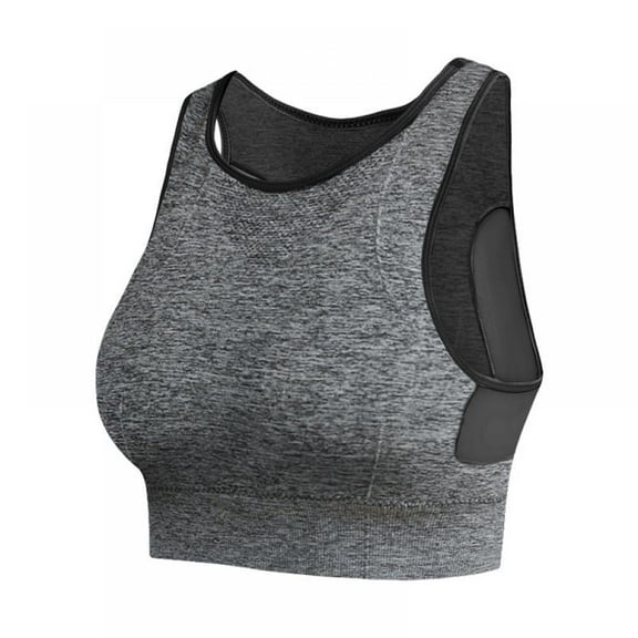 Sonbest Women's 2XL Non Padded High Impact Sports Bra, Gray