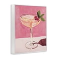 thumbnail image 3 of Stupell Industries Pink Cocktail & Cherries White Framed Giclee Art design by Riley B, 20 x 16, 3 of 8