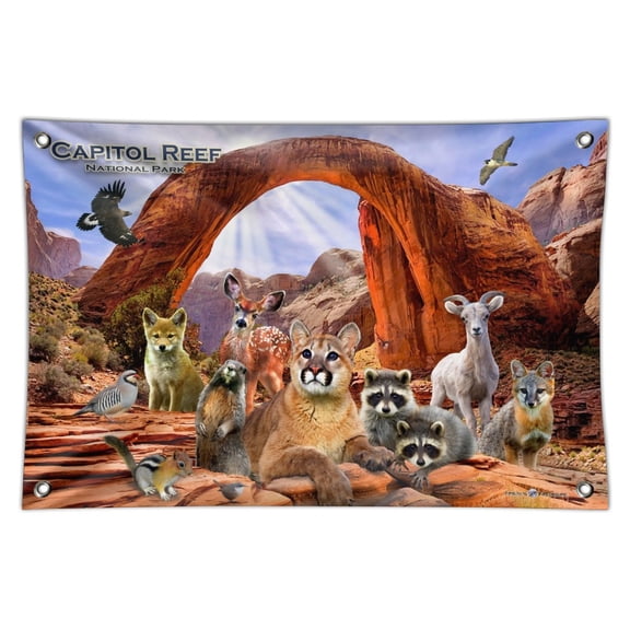 Capitol Reef National Park Utah UT Animals Cougar Prairie Dog Deer Raccoon Home Business Office Sign