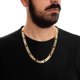 thumbnail image 4 of Cadena Figaro Hombre Ametrinaa 10mm en Chapa de Oro de 18K dorado 60, 4 of 4
