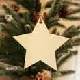 thumbnail image 6 of Christmas Wooden Ornament, 3.2" Unfinished Wood Hanging Ornament for Christmas Decorations Deer Snowflake Wood Cutouts Natural Craft Wood with Rope for DIY Supplies, 10PCS, 6 of 8