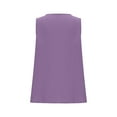 thumbnail image 6 of Olyvenn Fashion Cotton Linen Tank Tops Sleeveless Shirts for Women Button Down Blouse V Neck Summer Tops Dressy Casual Comfy Loose Work Tees Purple M, 6 of 6