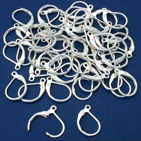 13 Mm Earrings - 50 Silver Plated Leverback Earrings Earring Findings 13mm