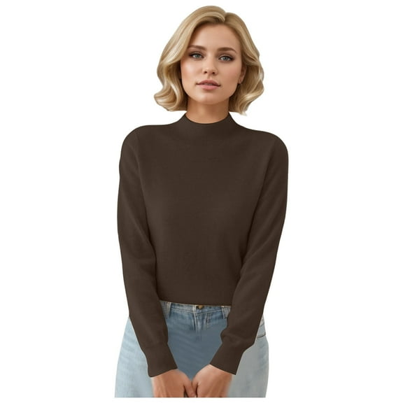 Elegant Women's Autumn Winter Pullover Sweater Soft Long Sleeve Knitted Top for Cozy Comfortable Casual Wear and Daily Outfits Womens Casual Pullover Tops Long Sleeves Casual Shirts