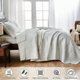 thumbnail image 4 of Oversized King Quilt, 3 Piece Oversized King Bedspread, Soft Microfiber California King Quilt Set, Vintage Pattern, Extra Large Bed Spreads King Size Oversized, with Shams, 4 of 7