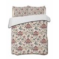 thumbnail image 2 of Boho Red Floral Twin Size Down Alternative Comforter, Lightweight Comforter Quilt Bedding Set with Pillow Shams Farmhouse Rustic Flower Leaf Plant All Seasons Bed Comforter Duvet Insert 68"x86", 2 of 7