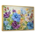 thumbnail image 2 of Designart "Morning Glory Elegance In Purple I" Flowers Floater Framed Canvas Wall Art, 2 of 5