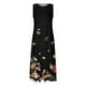 thumbnail image 4 of Estampado Casual Verano Cuello Redondo Vestido Floral Manga Corta Mujer Bolsillo Vestido Mujer Vestido Largo Pompotops ghjkhdj12487, 4 of 5