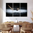 thumbnail image 3 of Elephant Stock Winter Hockey Wall Art - Horizontal Multi Panel Canvas - Living Room Wall Decor - Sports Multi Panel - Black And Gray Decor - 65" x 42", 3 of 8
