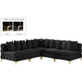 thumbnail image 2 of Meridian Furniture Tremblay Black Velvet Modular Sectional, 2 of 14
